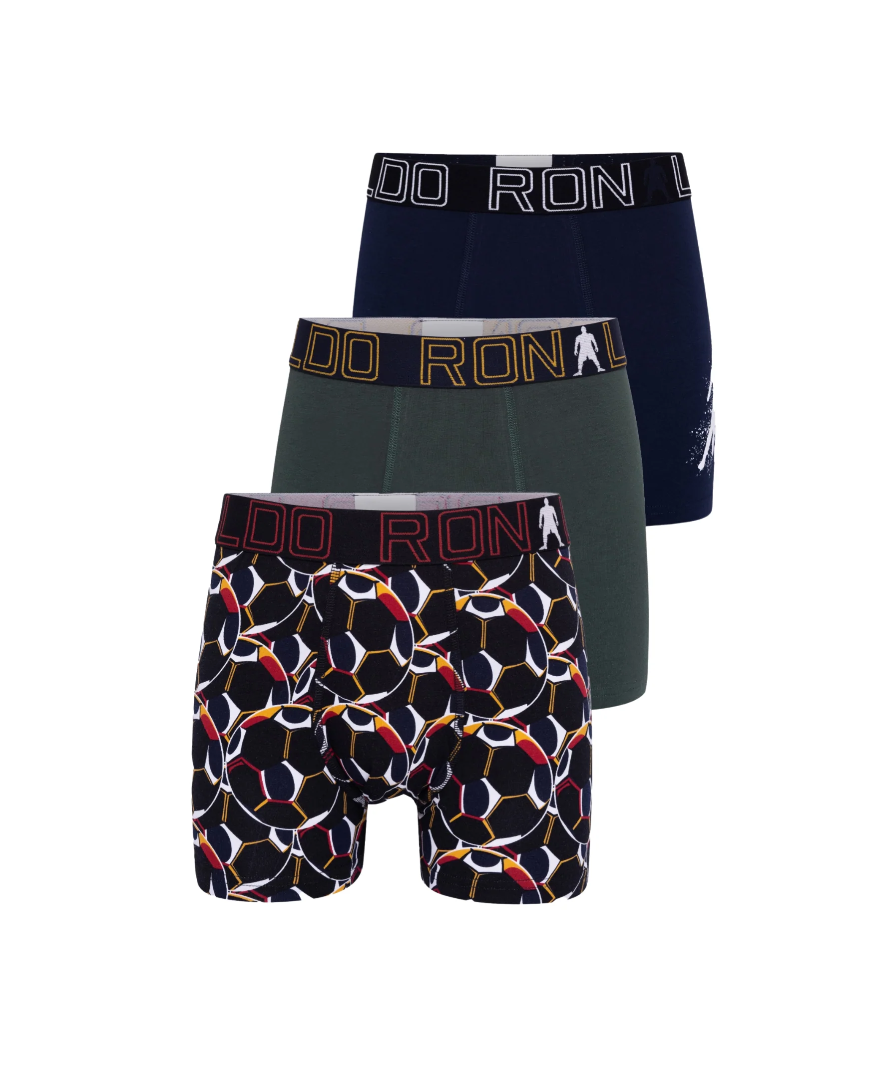 CR7 Boy's 3 Pack Cotton Blend Trunks - Image 5