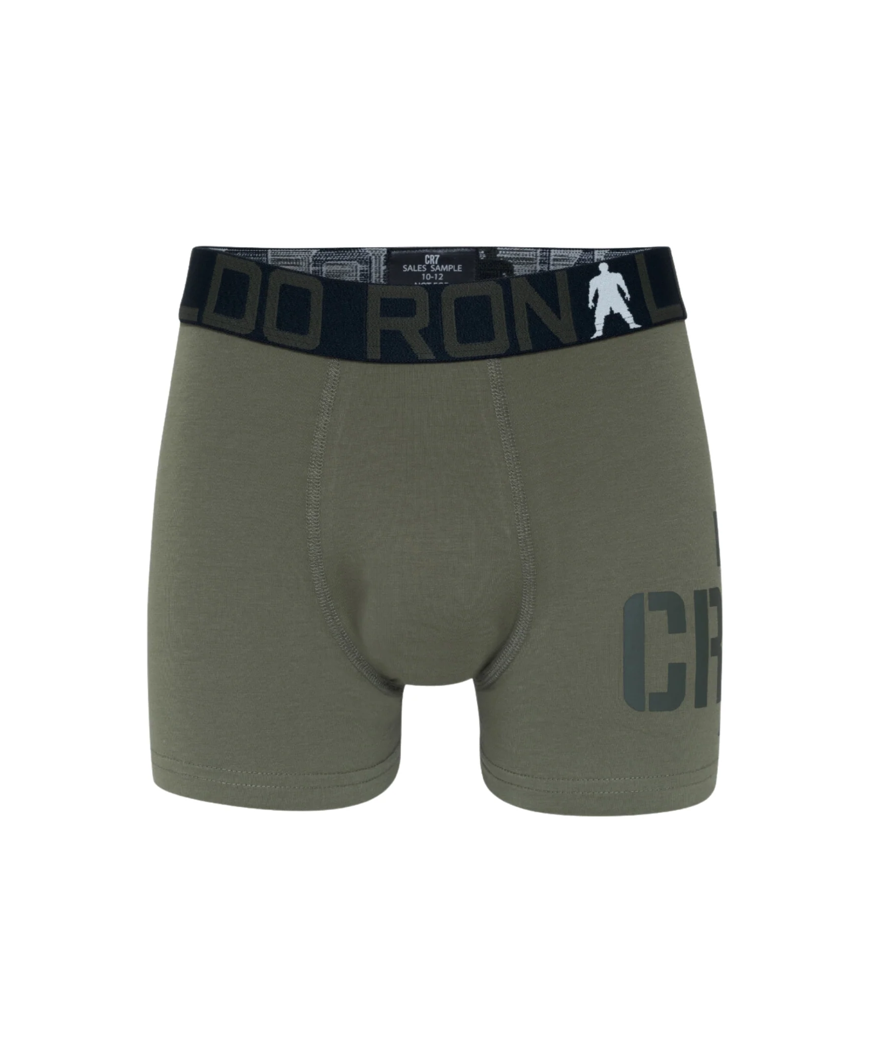 CR7 Boy's Bamboo Blend 2-Pack Trunks, Moss & Black - Image 4