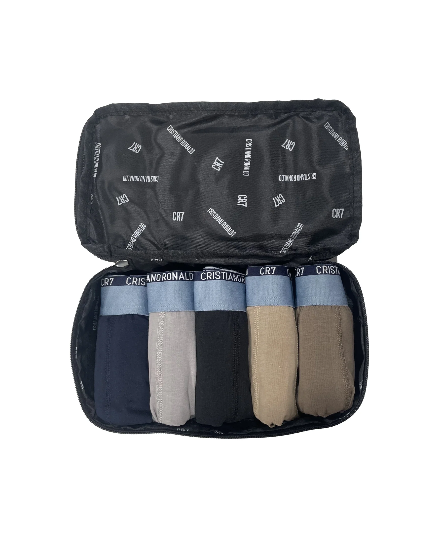 CR7 Men's 5-Pack Cotton Blend Trunks, Travel Bag - Image 2