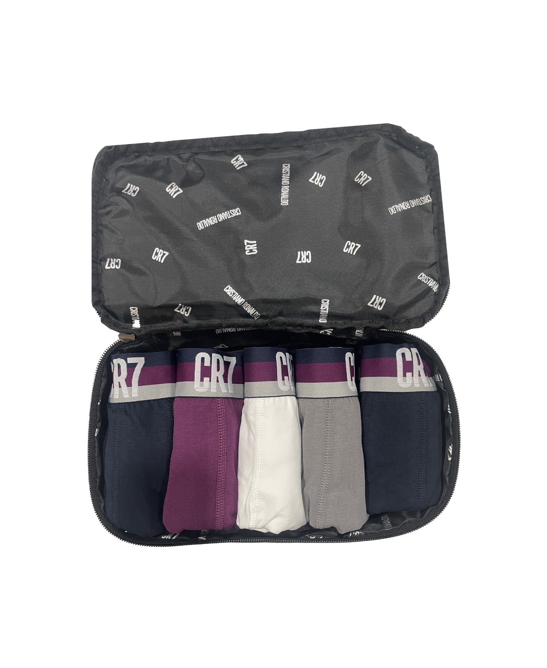 CR7 Men's 5-Pack Cotton Blend Trunks, Travel Bag - Image 14