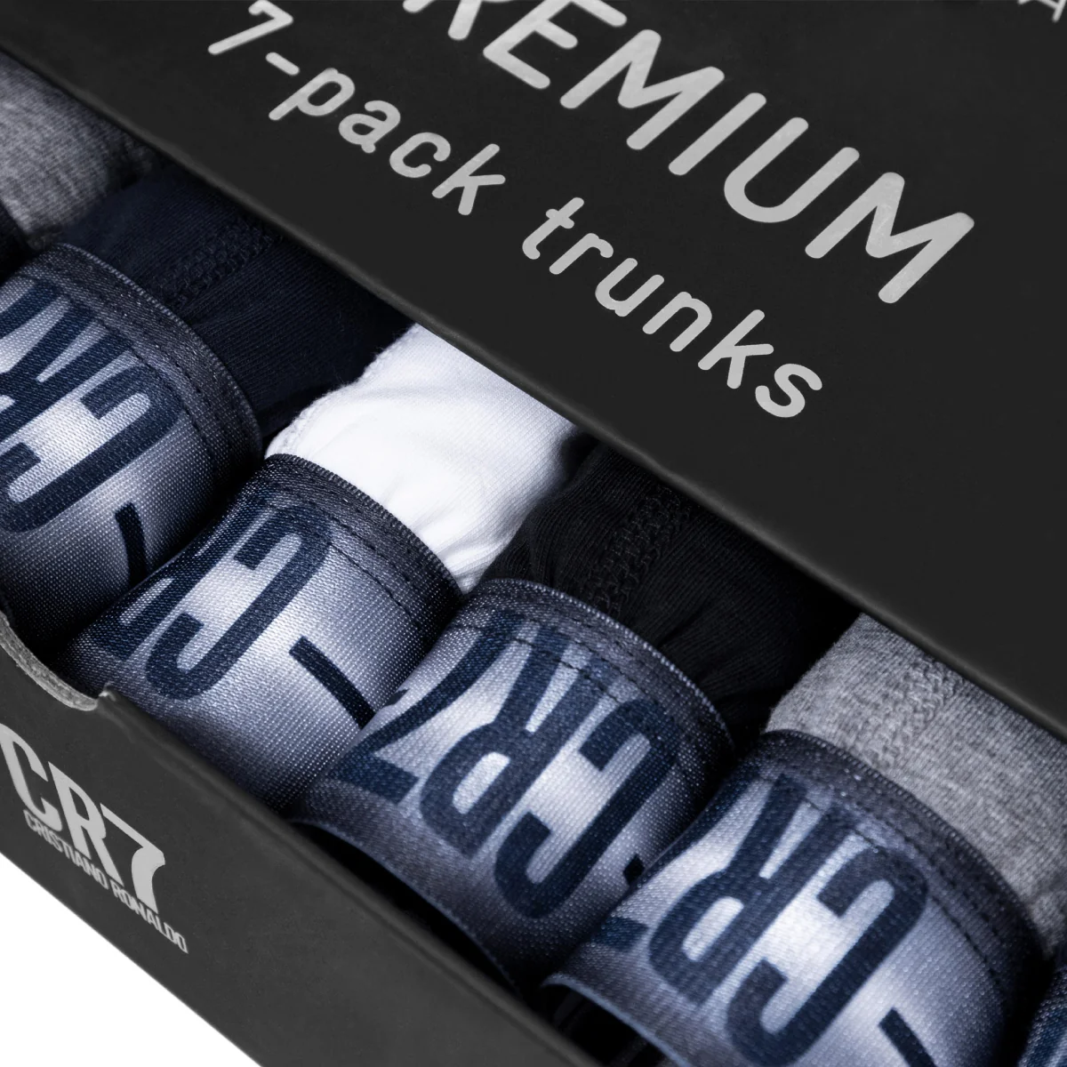 CR7 Men's 7-Pack Cotton Blend Trunks Premium Gift-Box - Image 10