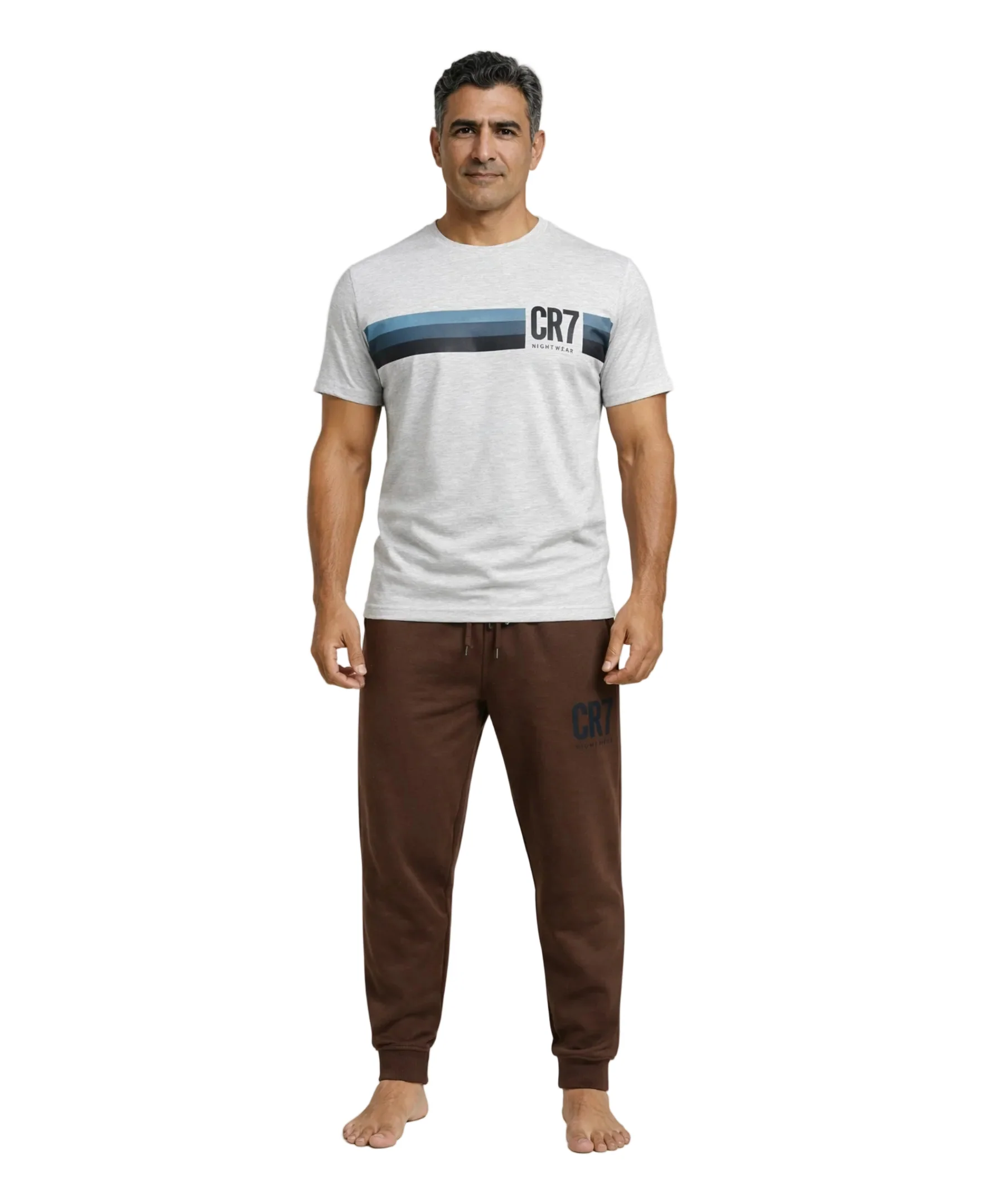 CR7 Men's Loungewear Set- Pants, Short Sleeve - Image 4