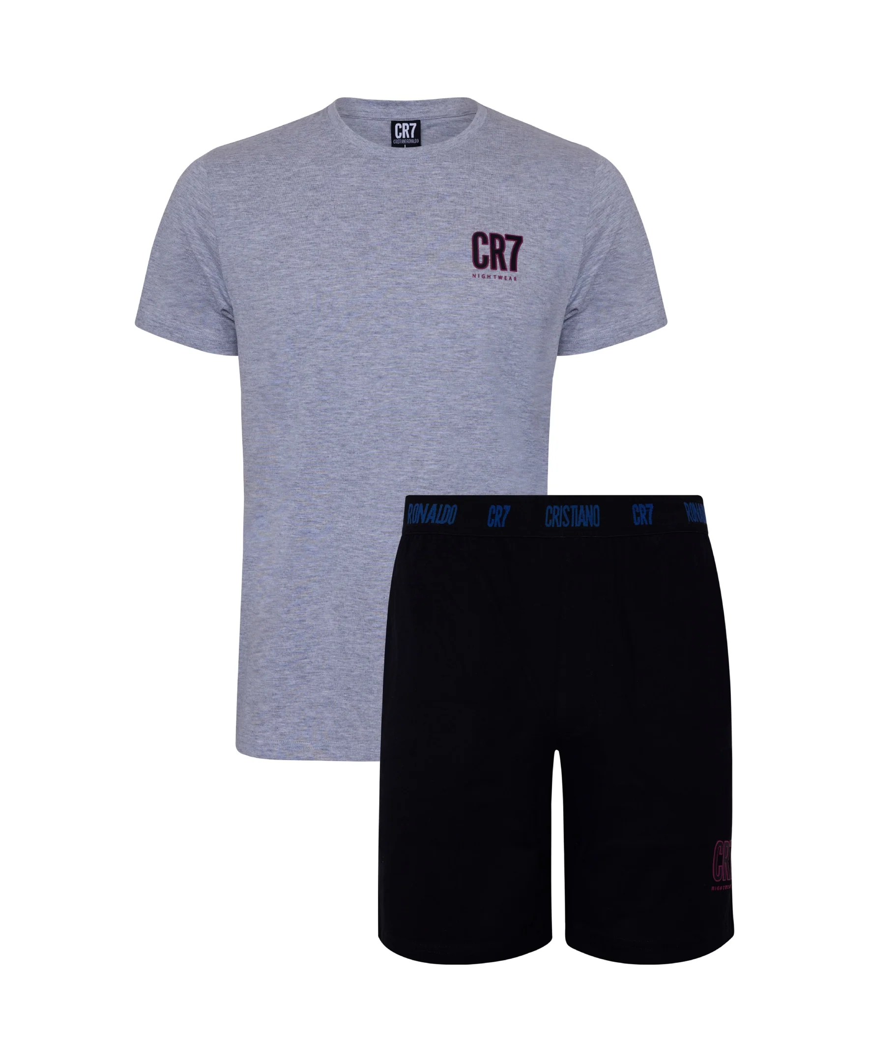CR7 Men's Loungewear Set- Shorts, Short Sleeve with Gift Box - Image 7