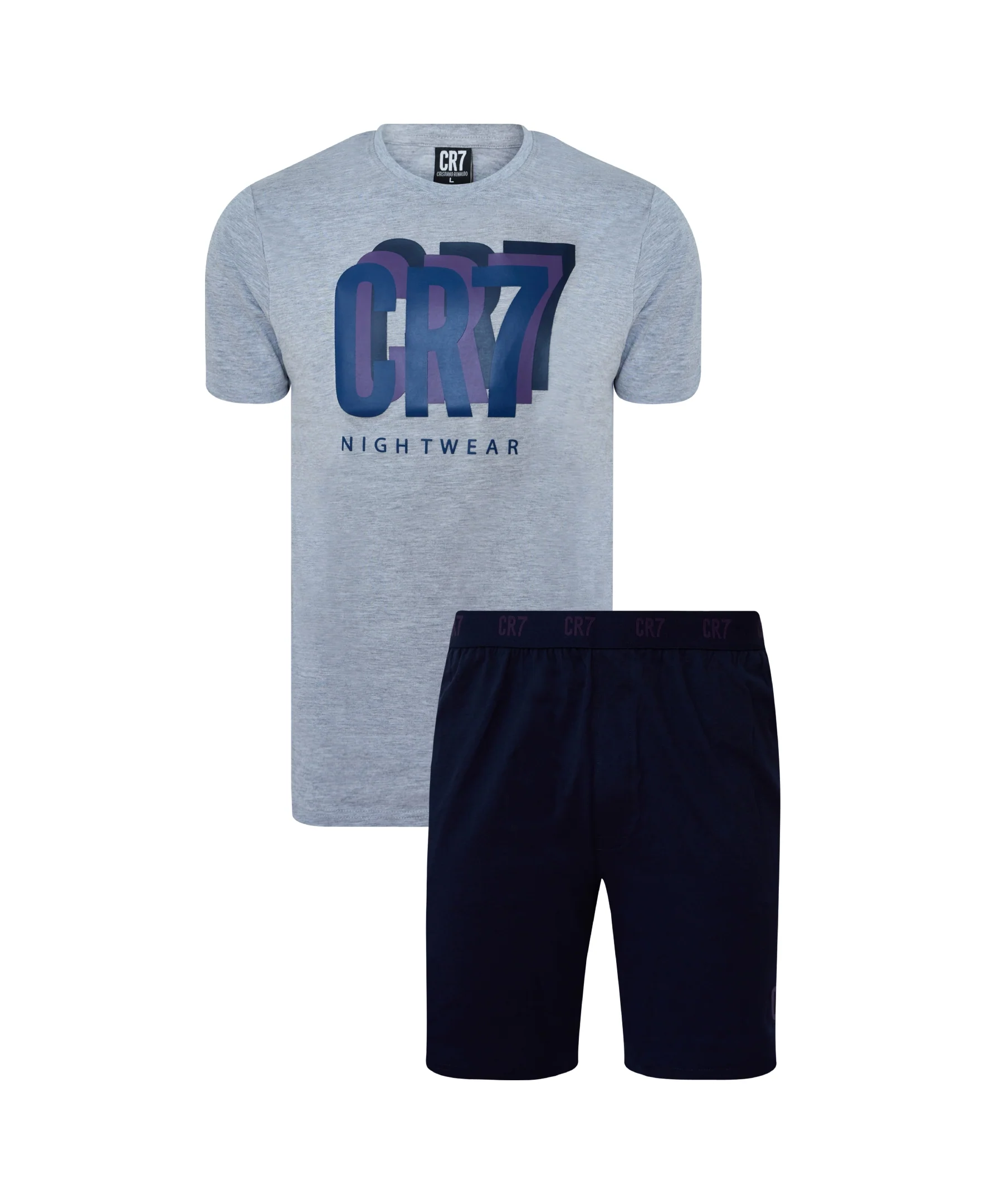CR7 Men's Loungewear Set- Shorts, Short Sleeve with Gift Box - Image 7